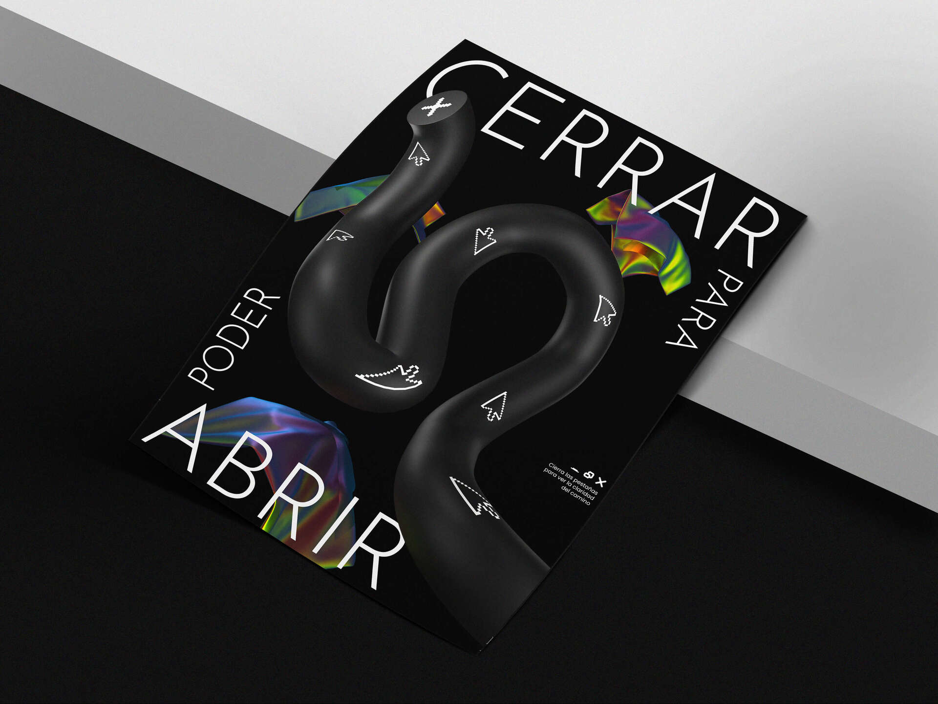 Mockup de un cartel con el diseño para el concurso de BiCebé 2023 (CERRAR PARA PODER ABRIR)