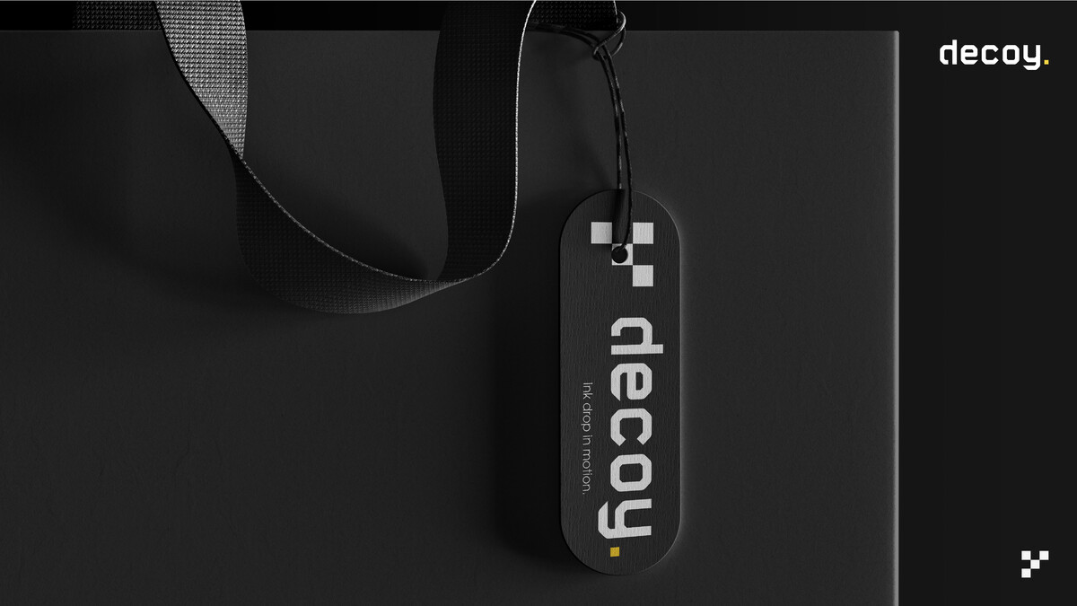 Mockup de un colgante para merchandising de decoy
