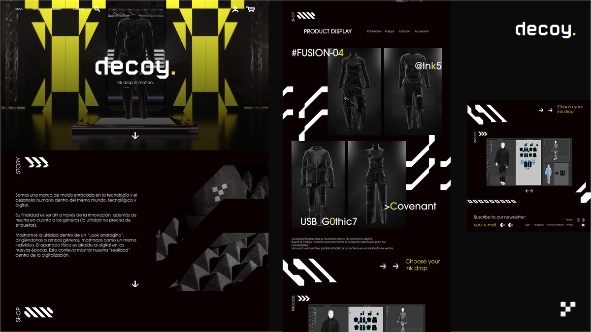 Diseño y maquetación de la página web de decoy