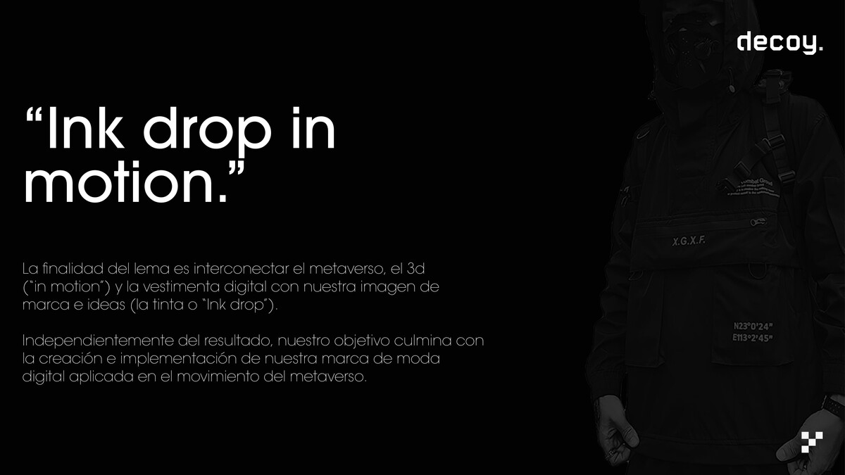 Texto explicativo del tagline de decoy