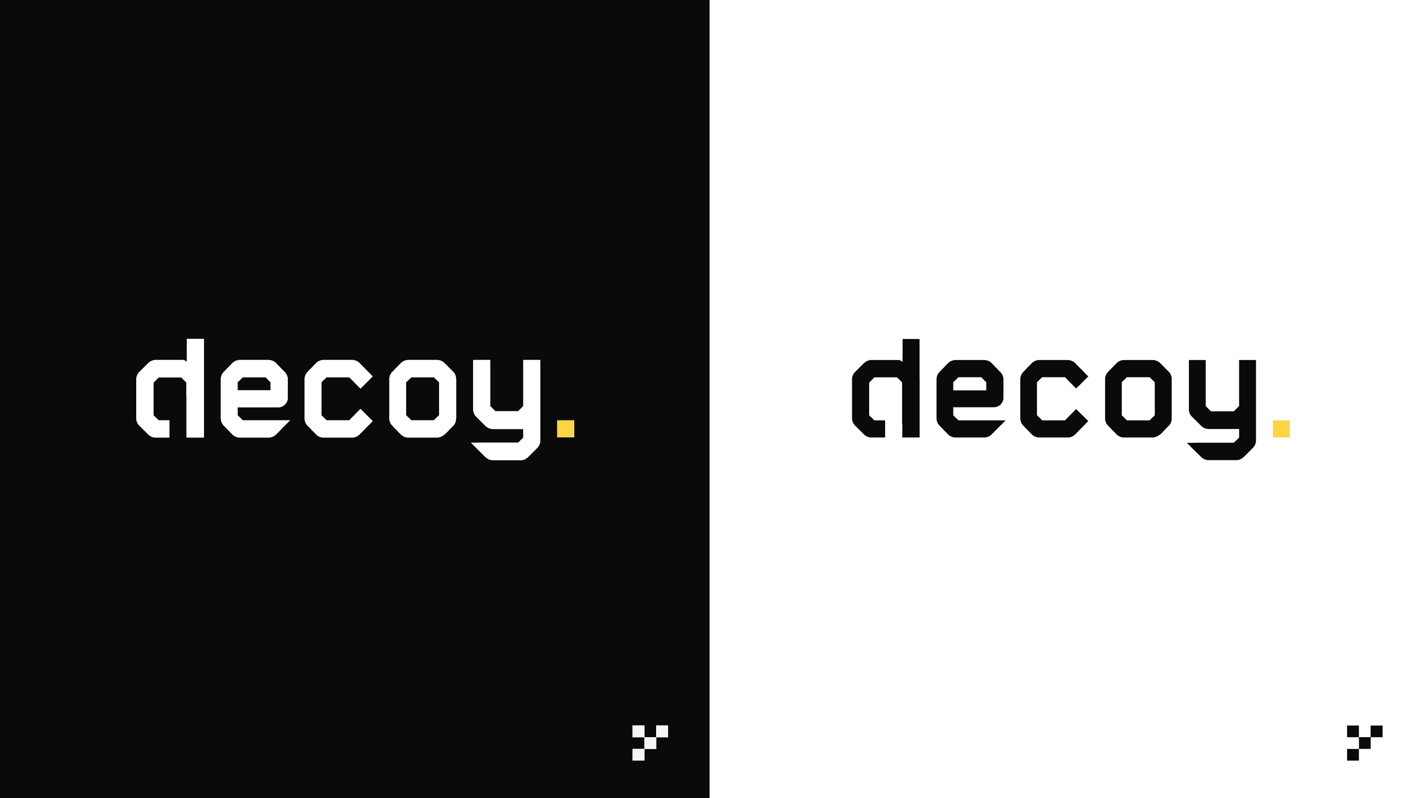Logo decoy en positivo y negativo (blanco y negro)