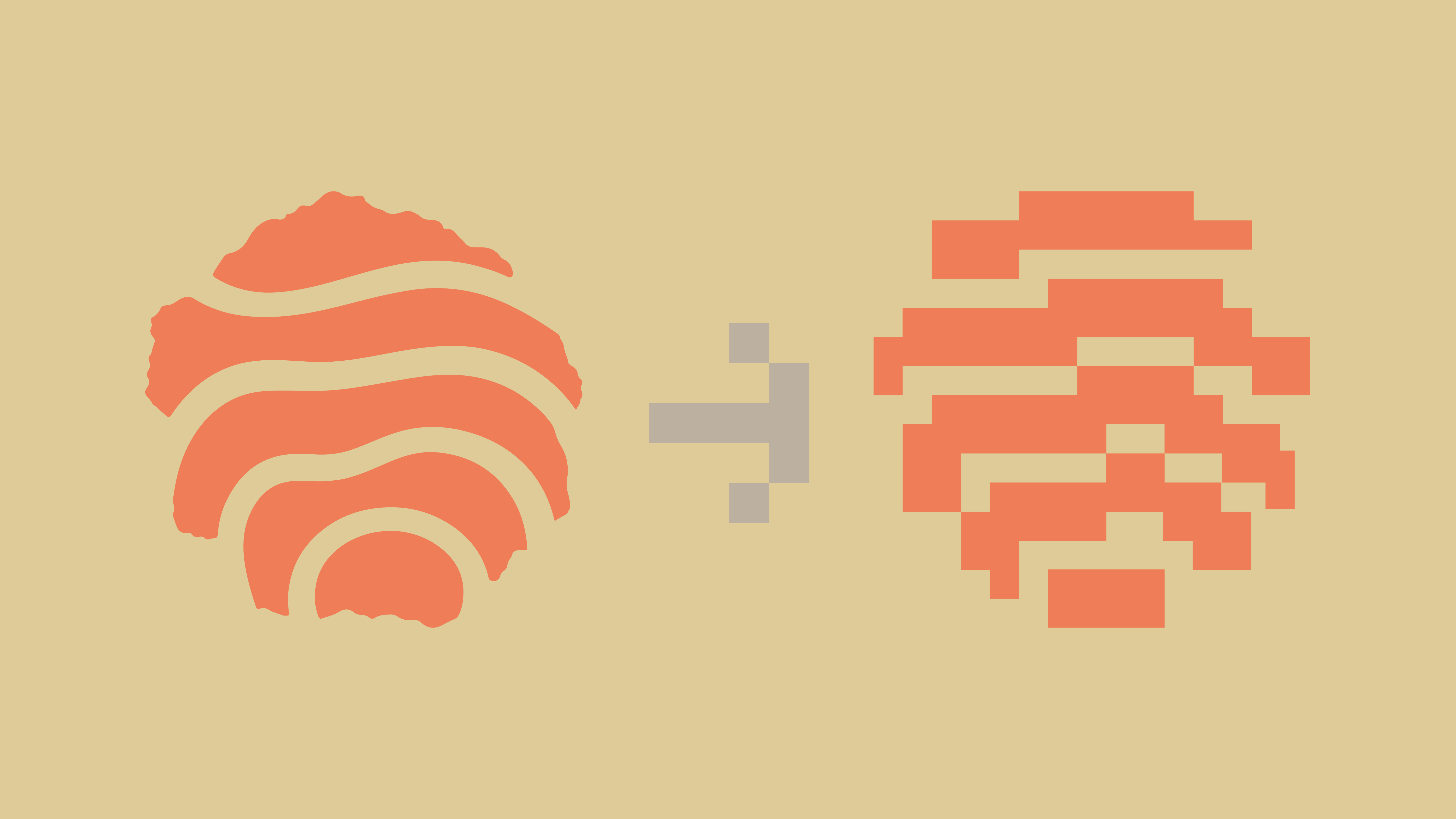 Evolución del logo de Ayuda en Acción a uno más pixel art